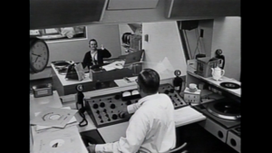 Bob Crane working in a Radio Station.